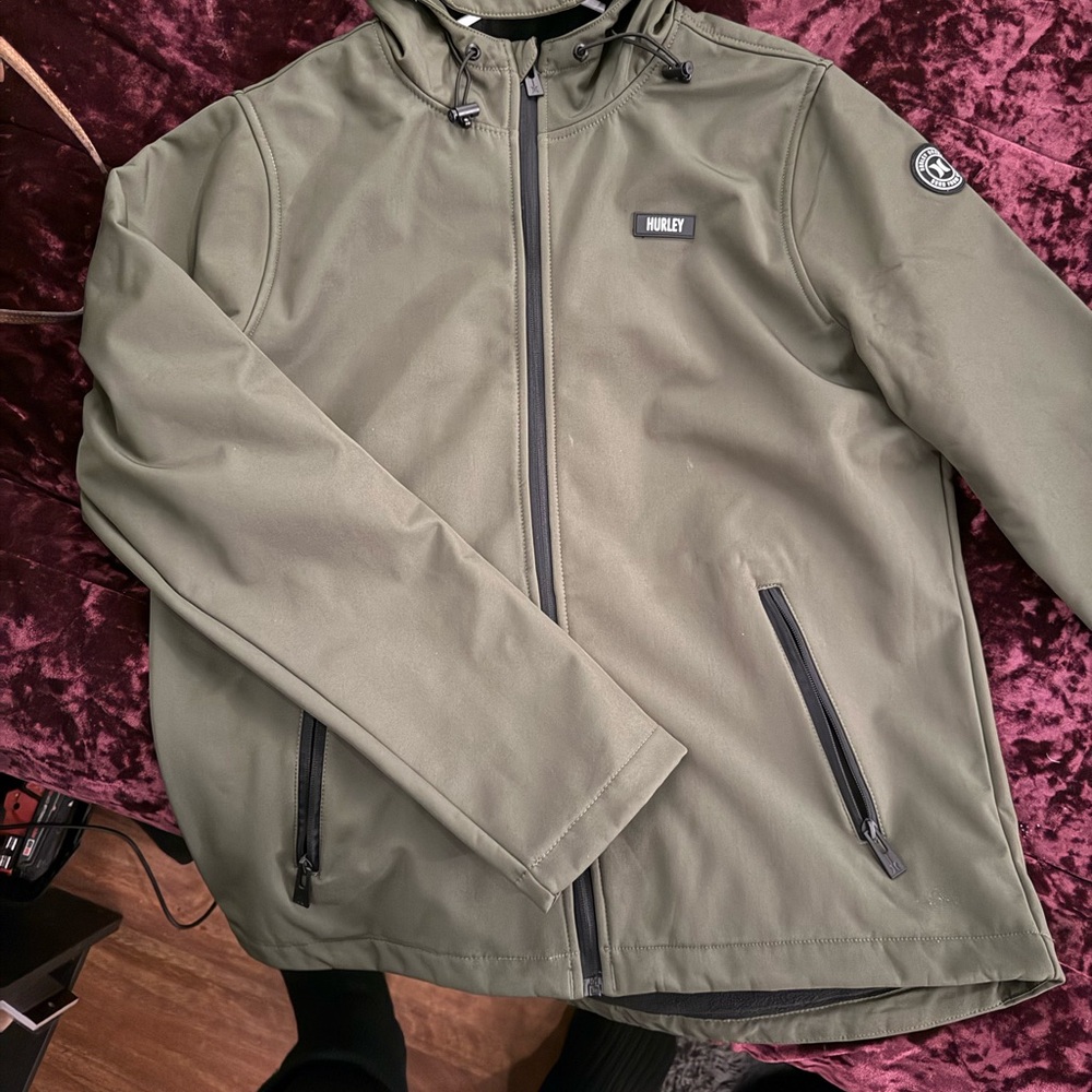 Hurley Men's Olive Windbreaker Jacket